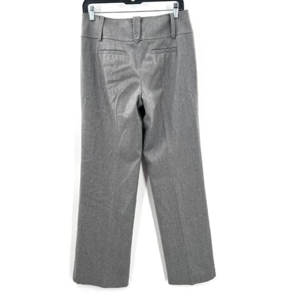 Ann Taylor mid rise grey wool wide leg‎ MARGO dress pants career work 4 READ